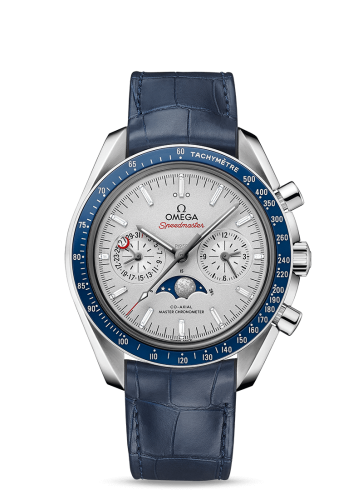 Omega Speedmaster Moonphase Chronograph Master Chronometer Platinum / Silver / Diamond